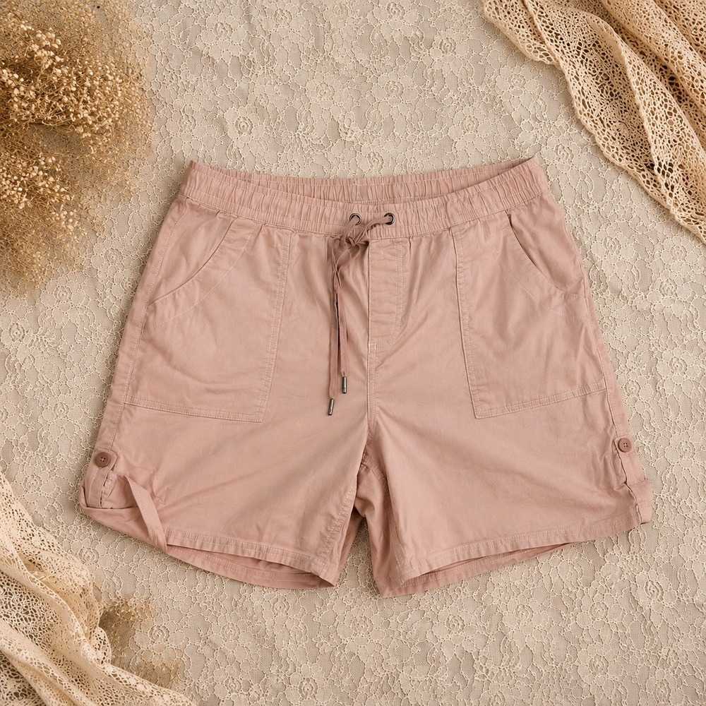 LL Bean Shorts Medium Pink Cotton Lyocell Utility Gorpcore Hiking Costal Granola
